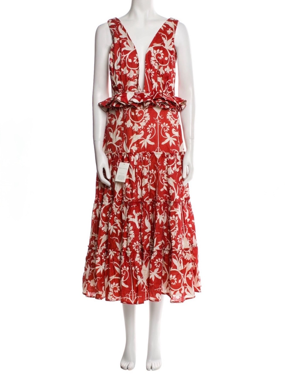 Agua by Agua Bendita Red & White Dress